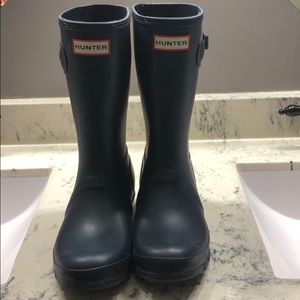 Navy Short Hunter Rain Boots